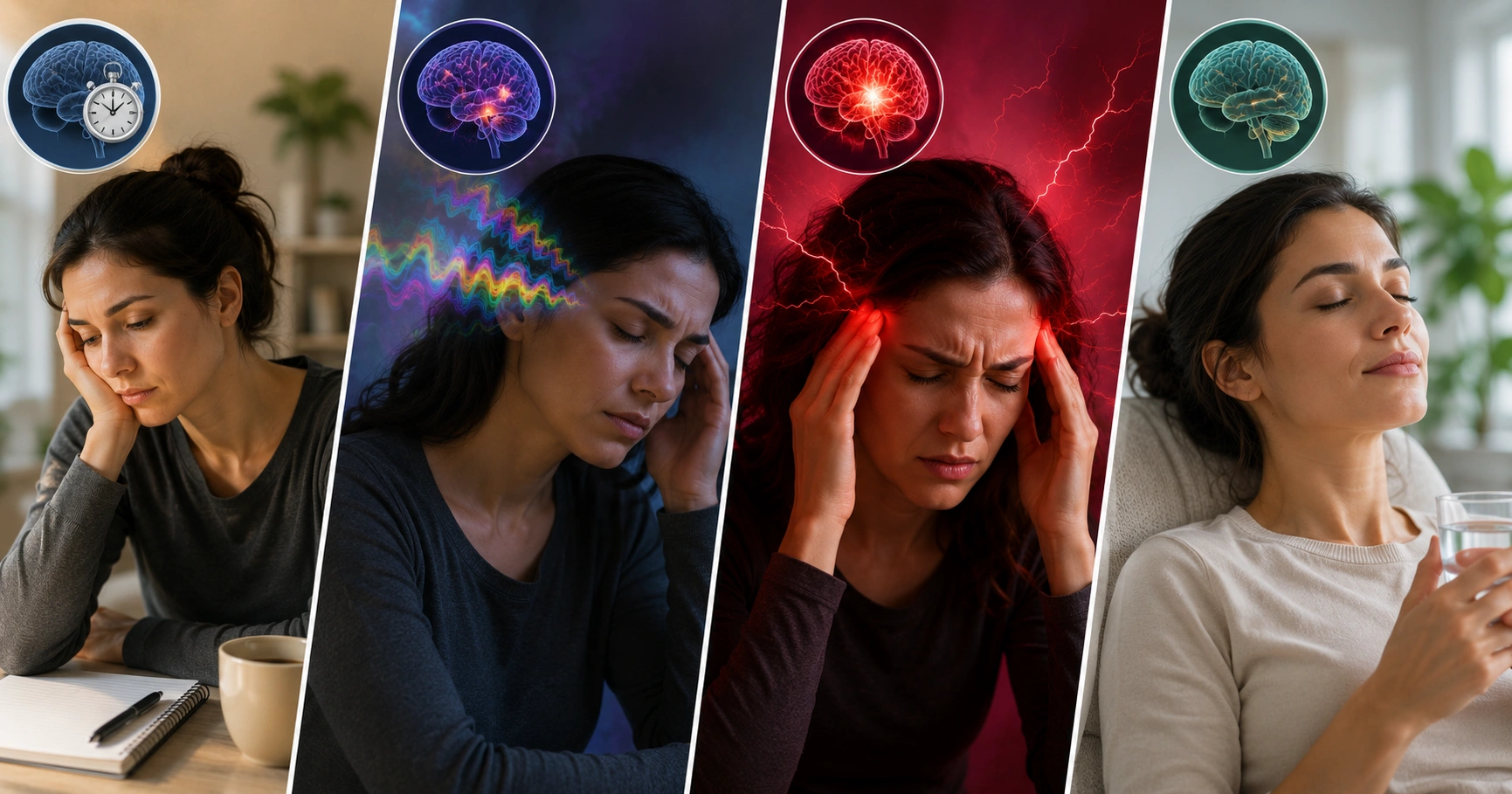 4 phases of a migraine attack